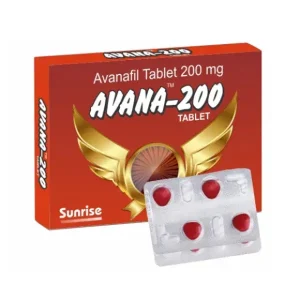 Avana 200 avanafil 200mg tablets blister pack with box for ED medicine