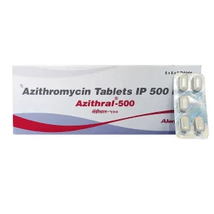 Azithral 500 mg Azithromycin Tablets IP Alembic box with blister pack showing 500 mg tablets