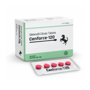 Cenforce 120 sildenafil citrate tablets box with blister pack