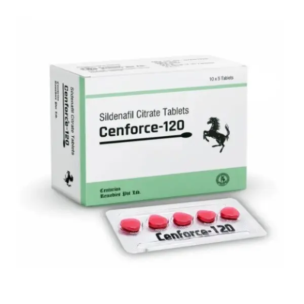 Cenforce 120 mg (Sildenafil) 2 Cenforce 120 sildenafil citrate tablets box with blister pack