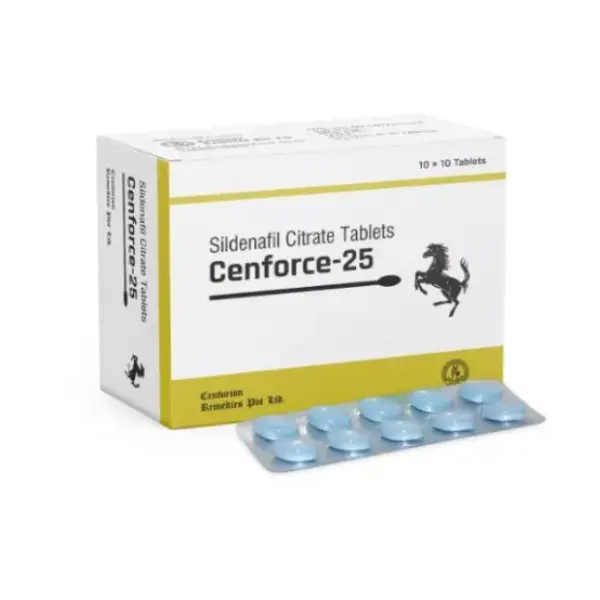 Cenforce 25 mg (Sildenafil) 1 Cenforce 25 tablets blister pack with sildenafil citrate 25 mg