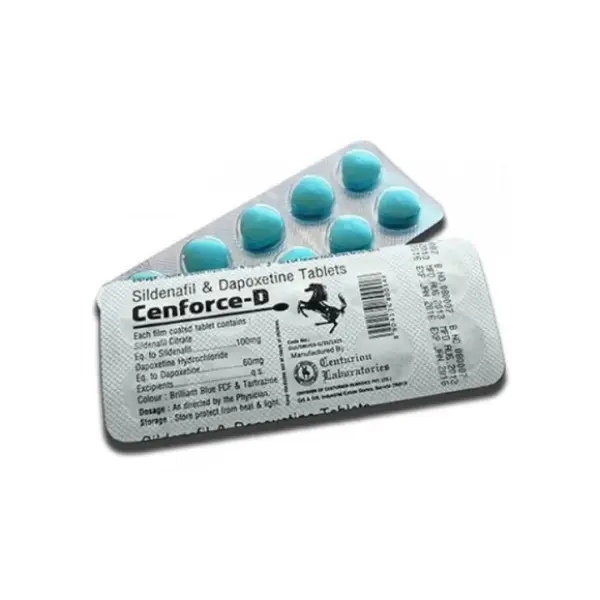 Cenforce D 160 mg (Sildenafil+Dapoxetine) 3 Cenforce D Sildenafil & Dapoxetine Tablets Blister Pack