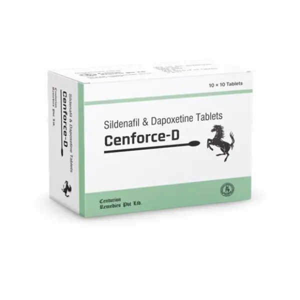 Cenforce D 160 mg (Sildenafil+Dapoxetine) 1 Cenforce D 160 mg Sildenafil & Dapoxetine Tablets Box