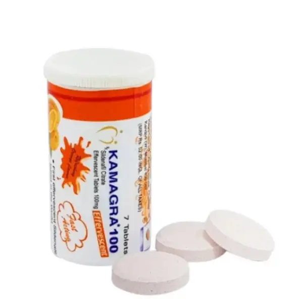 Kamagra Effervescent 100 mg (Sildenafil) 1 Kamagra effervescent 100 mg sildenafil citrate tablets tube with round tablets