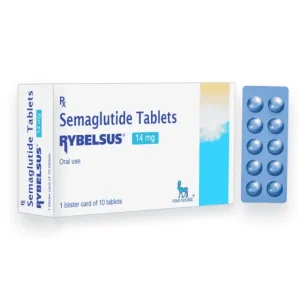 Rybelsus 14 mg semaglutide tablets Novo Nordisk box with blister pack showing tablets