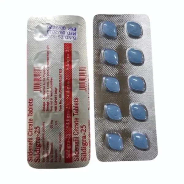 Sildigra 25 mg (Sildenafil) 1 Sildigra 25 mg sildenafil tablets blister strip