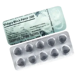 Sildigra Black Force 200 sildenafil citrate 200 mg tablets in blister pack with dark pills