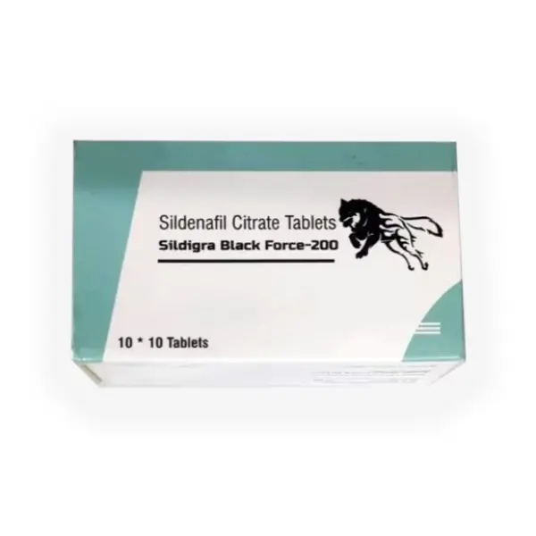 Sildigra Black Force 200 mg (Sildenafil) 1 Sildigra Black Force 200 mg sildenafil citrate tablets 200 mg medicine box packaging