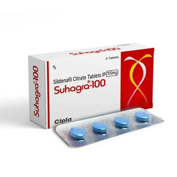 Suhagra 100 mg (Sildenafil) 2 Suhagra 100 mg tablet strip Cipla