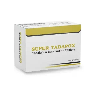 Super Tadapox Tadalafil Dapoxetine tablets packaging side view