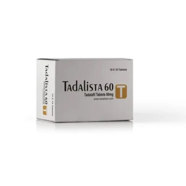 Tadalista 60 mg (Tadalafil) 1 Tadalista 60 mg tadalafil 60 mg tablets box for erectile dysfunction treatment