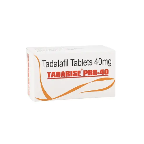 Tadarise Pro 40 mg (Tadalafil) 1 Tadarise Pro-40 mg tadalafil tablets box for erectile dysfunction treatment