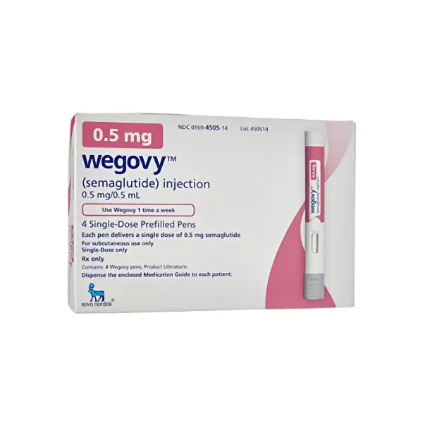 Wegovy 0.5 mg FlexTouch Pen (Semaglutide) 1 Wegovy 0.5 mg semaglutide injection prefilled pen Novo Nordisk weight loss diabetes treatment