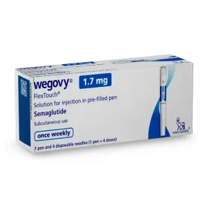 Wegovy 1.7 mg semaglutide solution for injection pre-filled pen box once weekly dose