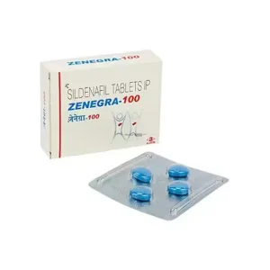 Zenegra 100 Tablets Strip of 4 Pills and Packaging