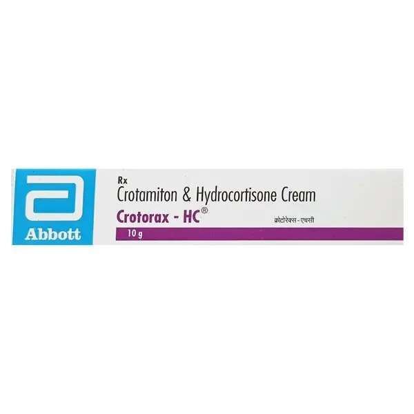 Crotamiton & Hydrocortisone Cream Crotorax-HC 10g Abbott – Pack Image