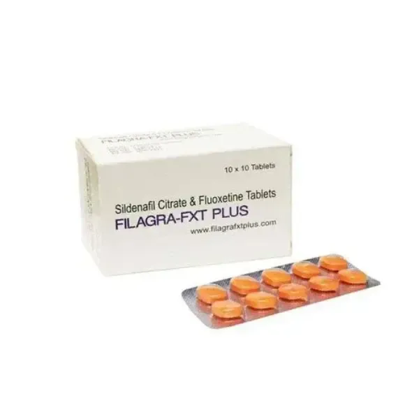 Filagra FXT Plus (Sildenafil/Fluoxetine) 1 Filagra FXT Plus Sildenafil Fluoxetine tablets box and blister pack