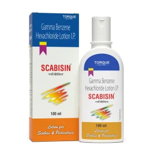 Gamma Benzene Hexachloride Lotion IP – Scabisin 100ml Bottle and Box Image