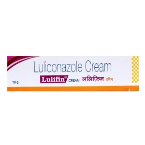 uliconazole cream Lulifin 10g antifungal cream packaging box image