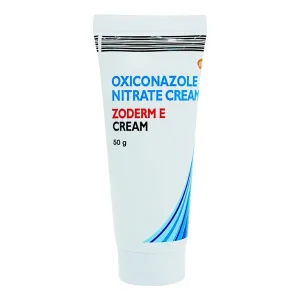 Oxiconazole nitrate cream Zoderm E 50g antifungal cream tube image