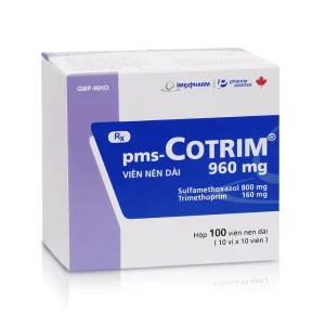 PMS Cotrim 960 mg Tablets – Sulfamethoxazole 800 mg and Trimethoprim 160 mg Box Image