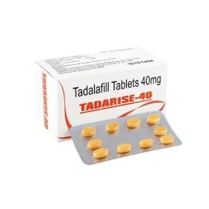 Tadarise 40 mg Tadalafil tablets medicine blister pack box