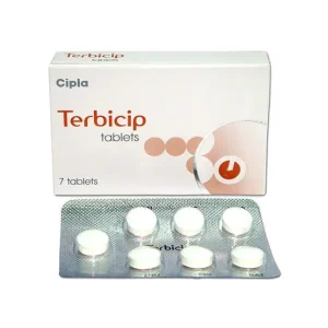 Terbicp terbinafine tablets strip and packaging box image 7 tablets pack